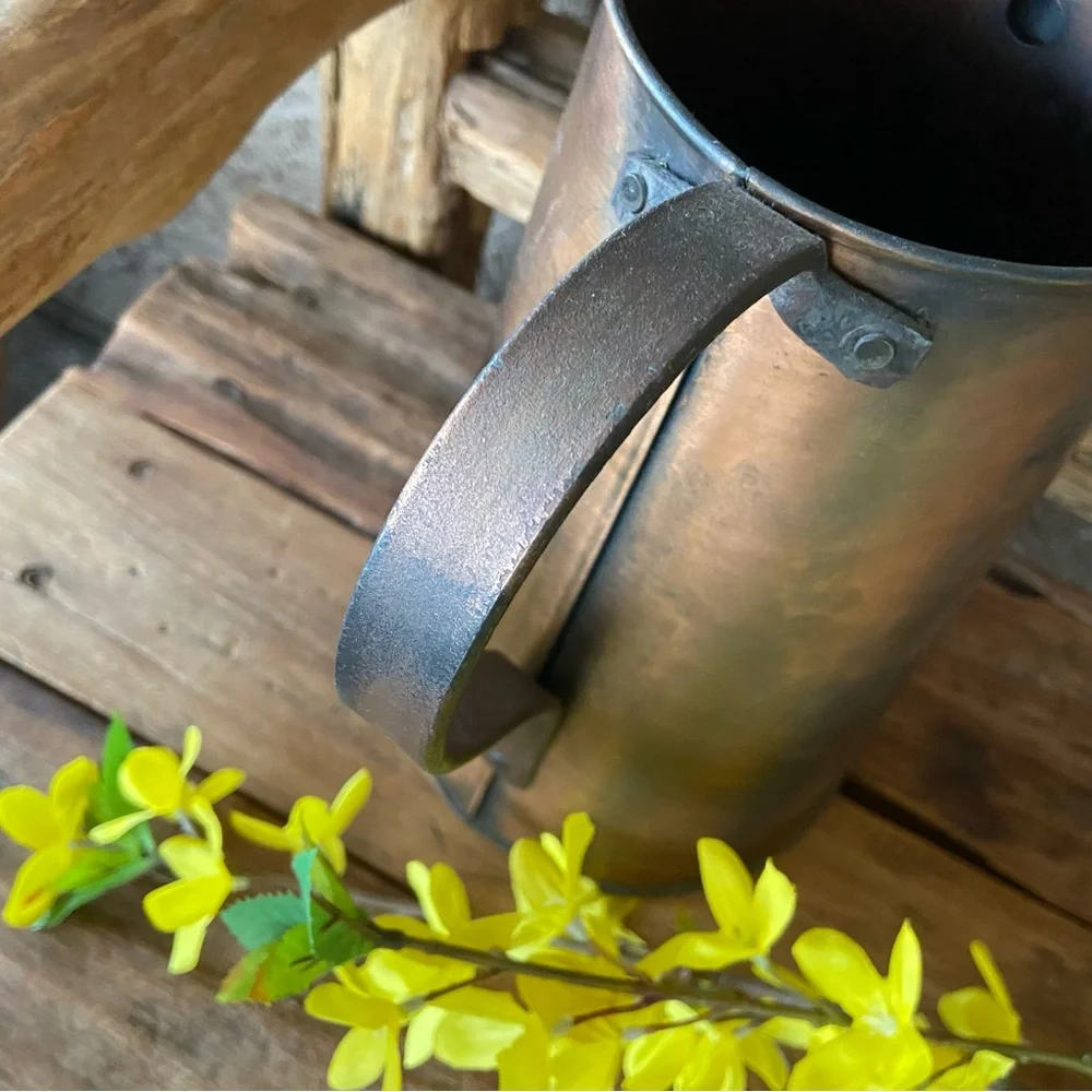 Brass Pitcher or Vase, Vintage Copper Look